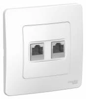 Двойная компьютерная розетка BLANCA RJ45, кат.5E, белый
