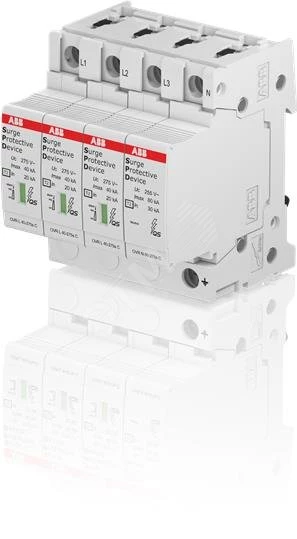 Ограничитель импульсных перенапряжений УЗИП OVR T2 3N 40-275s P QS ABB 2CTB815704R2000
