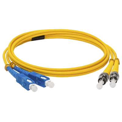 Патч-корд оптический LANMASTER, LSZH, дуплексный, ST/APC-SC/UPC, SM OS2, 0.5 м