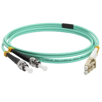Патч-корд оптический LANMASTER, дуплексный, LC/PC-ST/PC, OM3, LSZH, 1.0 м