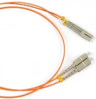 Патч-корд оптический LANMASTER, LSZH, дуплексный, LC/PC-SC/PC, MM 50/125, 0.5 м