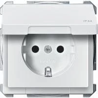 МЕХ-М РОЗЕТКИ С/З С КРЫШКОЙ IP44, БЕЛЫЙ