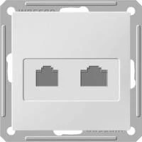 Двойная компьютерная розетка W59 RJ11+RJ45, 160В, 1А, кат.5E, механизм, белый