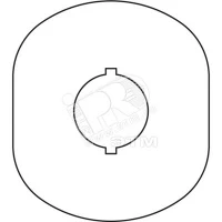 Шильдик MA6-1024 (желт,пласт, 1 место) с без текста