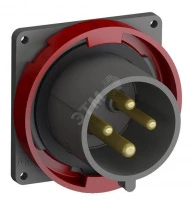 Вилка с прямым фланцем Easy&Safe 332EBU6W,32A,3P+E,IP67,6ч