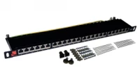 Патч-панель LANMASTER компактная 24 порта, STP, кат. 6A, 0.5U