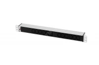 Блок розеток Rem-32 с инд., 12 IEC 60320 C13, 32 А, алюм., 19", колодка