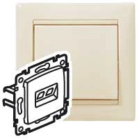 Двойная компьютерная розетка Valena RJ45 UTP кат5е 1в слк зх