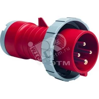 Вилка кабельная 332P7W, 32А, 3P+E, IP67, 7ч