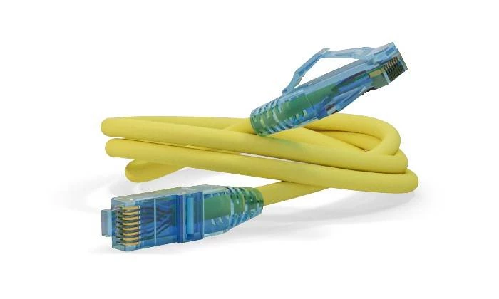 Патч-корд U/UTP, Cat.6, LSZH, 10 м, желтый Hyperline