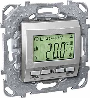 ТЕРМОРЕГУЛЯТОР KNX С ДИСПЛЕЕМ, АЛЮМ.