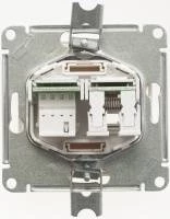 Двойная компьютерная розетка W59 RJ11+RJ45, 160В, 1А, кат.5E, механизм, слоновая кость 