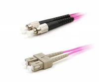 Патч-корд оптический LANMASTER, дуплексный, SC/PC-FC/PC, OM4, LSZH, 7.0 м