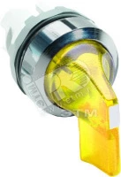 Переключатель M2SS4-21Y (длинная ручка) желтый 2-х позиционный с подсветкой (только корпус) 45 град, с фиксацией