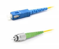 Патч-корд оптический LANMASTER, LSZH, симплексный, ST/APC-SC/UPC, SM OS2, 15.0 м