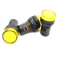 Индикатор ND16-22DS/4C желтый, компактный, встр. конденсатор, IP65 АС230В (R) (CHINT)