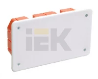 Коробка КМ41026 распаячная 172х96x45мм для полых стен (с саморезами, пластиковые лапки, с крышкой )