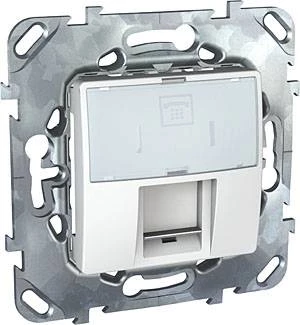 ТЕЛЕФОННАЯ РОЗЕТКА 1ХRJ12 (6 КОНТ) БЕЛЫЙ