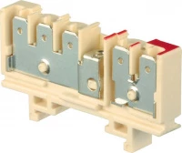 Клемма HD6/9.3G.2G quick-connect (fast on) 6,3x0,8мм, 6 мм. кв., 2 цепи (3 вертикальные с тестовым гнездом +2 вертикальные)