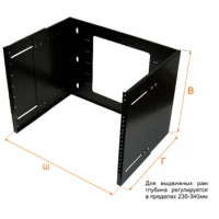 Рама настенная 19", поворотная, 1U