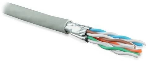 (500 м) Кабель витая пара U/FTP, кат. 6a (10GBE), 4 пары (23AWG), одножильный (solid), каждая пара в экране, без общего экрана, для использования в неэкранированных системах, LSZH, серый Hyperline