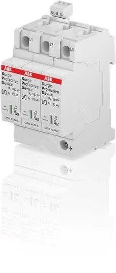 Ограничитель импульсных перенапряжений УЗИП OVR T2 3L 40-350 P TS QS ABB 2CTB803883R2500