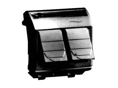Ком.роз. двойная RJ45 кат.6A (8P8C, Hyperline, Dual IDC: 110&Krone) Brava, черн., 2мод