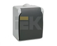 РСб20-3-ФСр Розетка одноместная с з/к для открытой установки ФОРС IP54 IEK