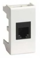 Компьютерная розетка RJ-45 кат.5E, «Viva», 1 мод., белая