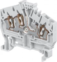 Клемма пружинная D2,5/5,I,3L 2,5мм,кв, серая