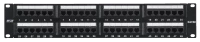 Коммутационная панель NETLAN 19", 2U, 48 портов, Кат.5e (Класс D), 100МГц, RJ45/8P8C, 110/KRONE, T568A/B, неэкранированная, черная
